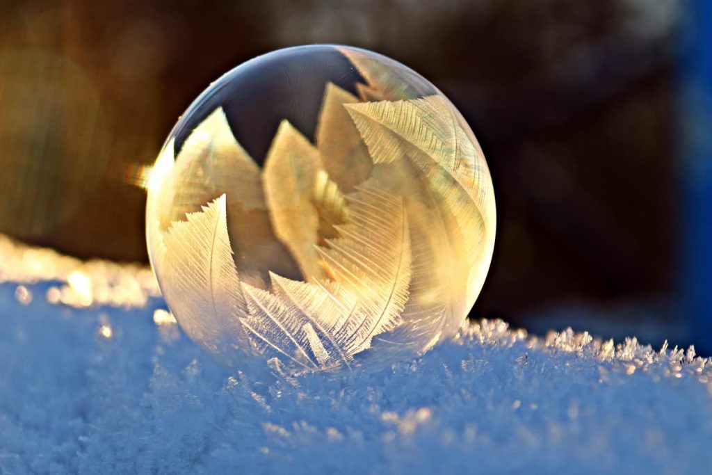 Soap bubble frost snow bubble