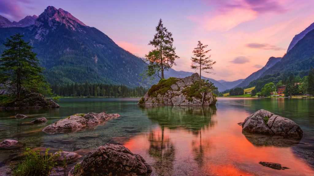 Nature mountain lake